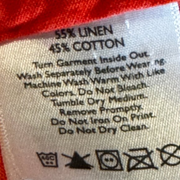 Eddie Bauer Linen Cotton Blend Utility Jacket Coat Orangey-Red Size Medium - Picture 8 of 10